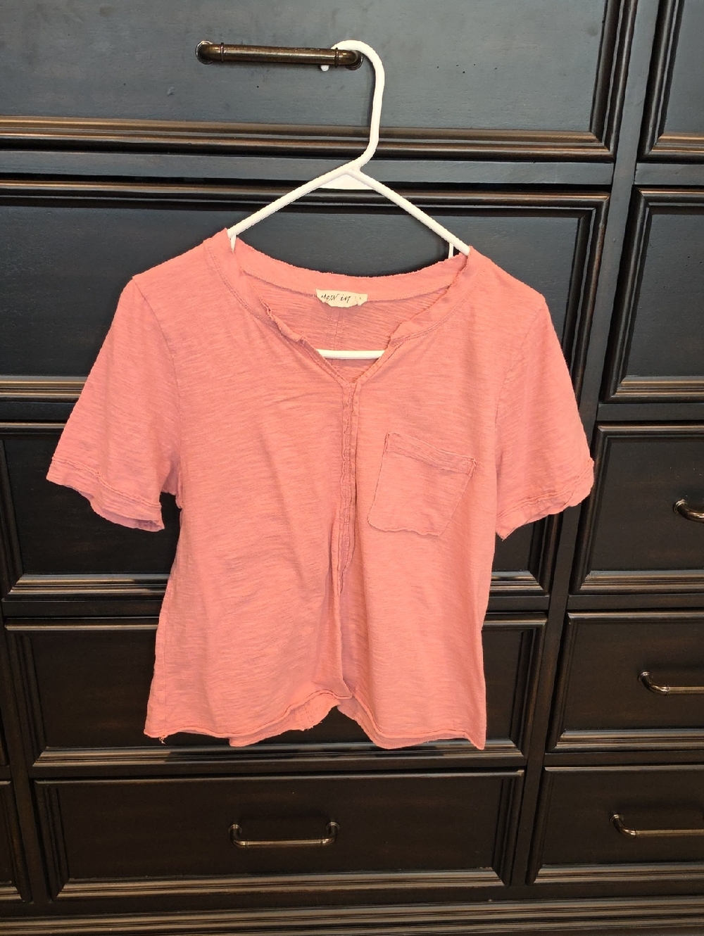 Pink Short Sleeve Pocket Tee Size Large